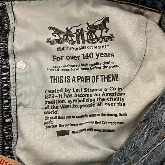 Levi’s 505 Regular Fit Straight Stretch Jeans Blue Medium wash - Picture 7 of 7